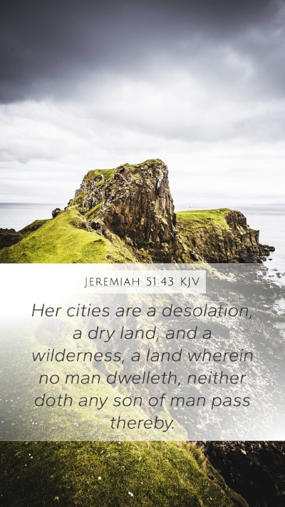 Jeremiah 51:43 KJV Bible Verse Image