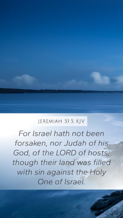 Jeremiah 51:5 KJV Bible Verse Image
