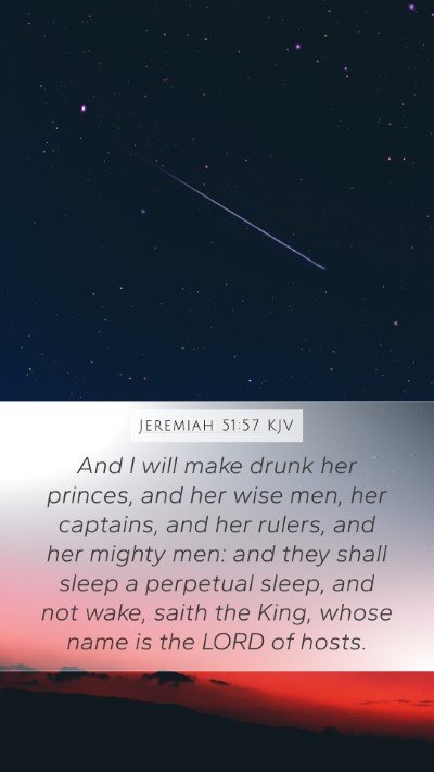 Jeremiah 51:57 KJV Bible Verse Image