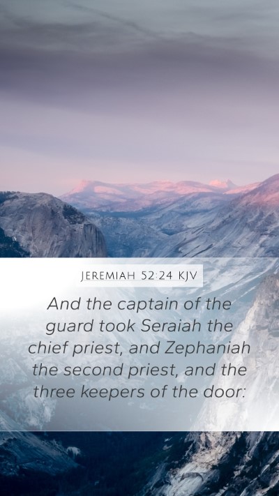 Jeremiah 52:24 KJV Bible Verse Image