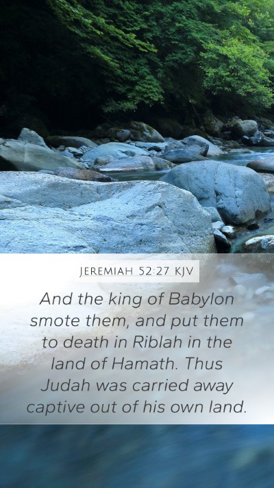 Jeremiah 52:27 KJV Bible Verse Image