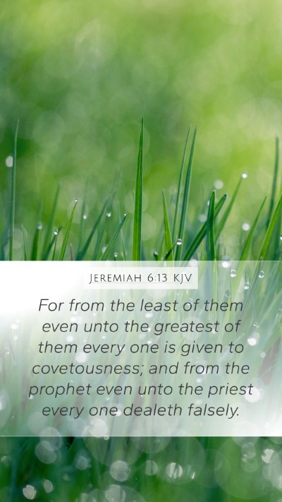 Jeremiah 6:13 KJV Bible Verse Image