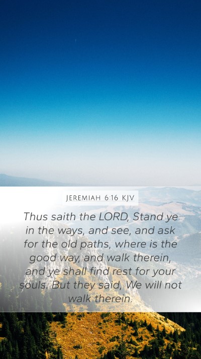 Jeremiah 6:16 KJV Bible Verse Image
