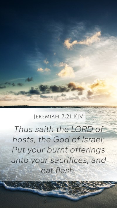 Jeremiah 7:21 KJV Bible Verse Image