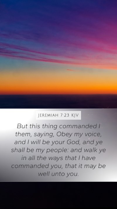 Jeremiah 7:23 KJV Bible Verse Image