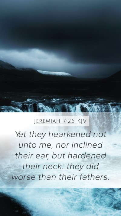 Jeremiah 7:26 KJV Bible Verse Image