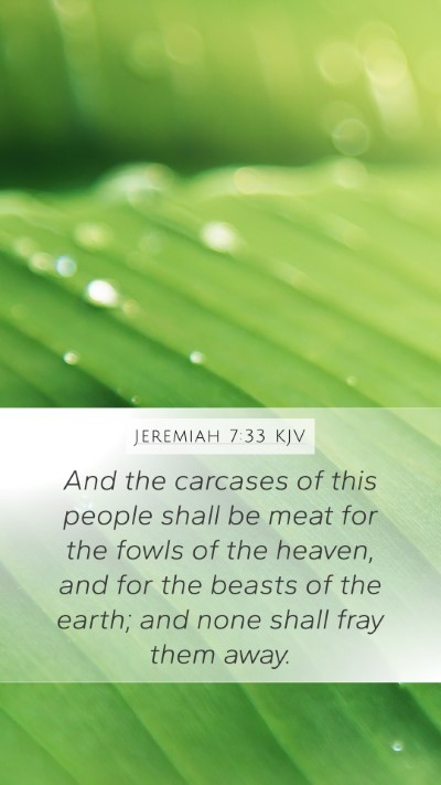 Jeremiah 7:33 KJV Bible Verse Image