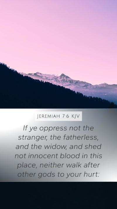 Jeremiah 7:6 KJV Bible Verse Image
