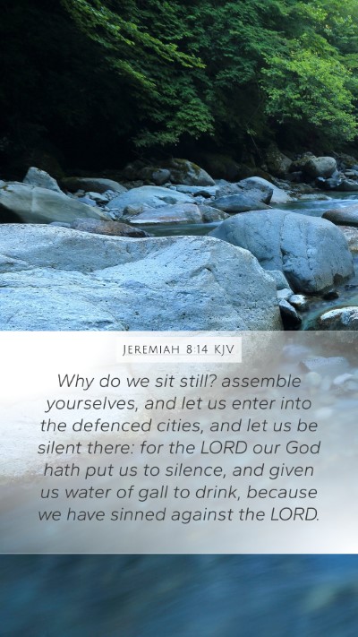 Jeremiah 8:14 KJV Bible Verse Image