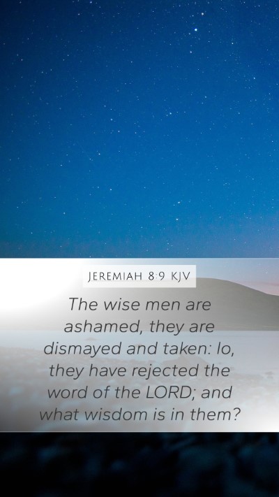 Jeremiah 8:9 KJV Bible Verse Image