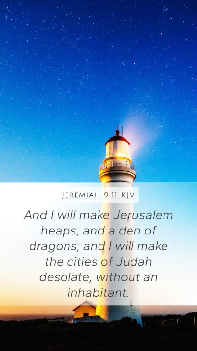 Jeremiah 9:11 KJV Bible Verse Image