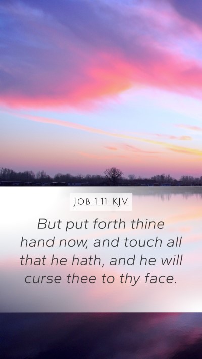 Job 1:11 KJV Bible Verse Image