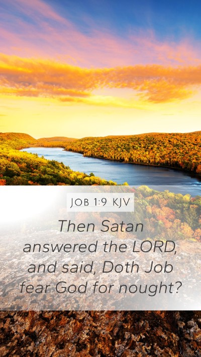 Job 1:9 KJV Bible Verse Image