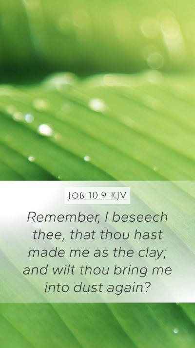 Job 10:9 KJV Bible Verse Image