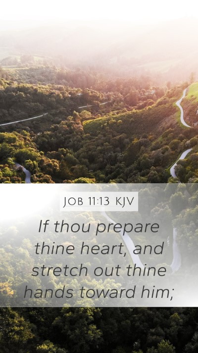 Job 11:13 KJV Bible Verse Image