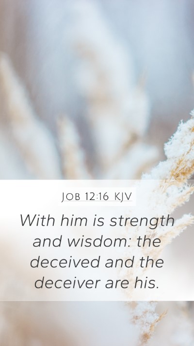 Job 12:16 KJV Bible Verse Image