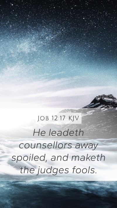 Job 12:17 KJV Bible Verse Image