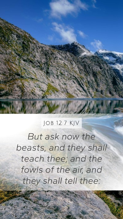 Job 12:7 KJV Bible Verse Image