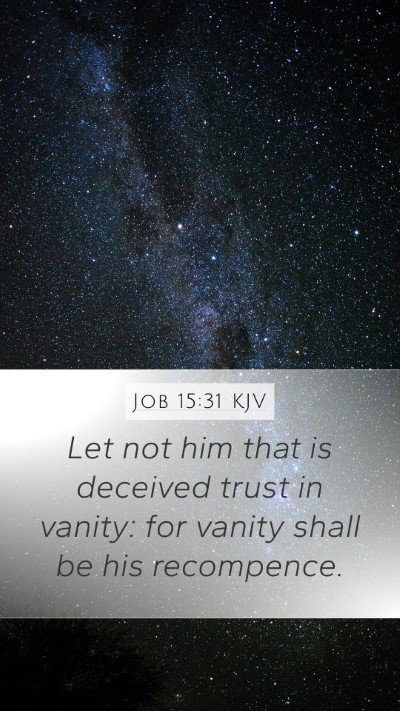 Job 15:31 KJV Bible Verse Image