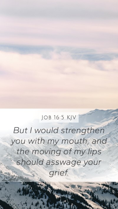 Job 16:5 KJV Bible Verse Image