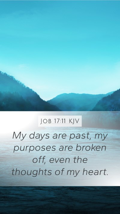 Job 17:11 KJV Bible Verse Image