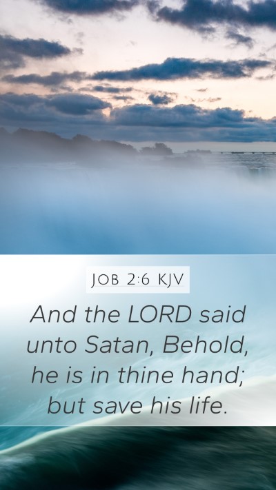 Job 2:6 KJV Bible Verse Image