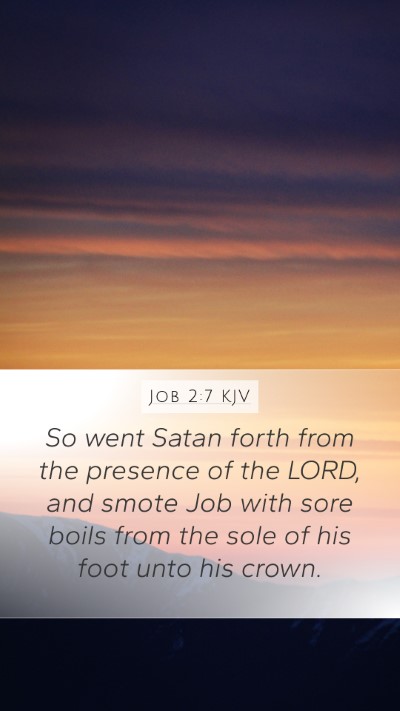 Job 2:7 KJV Bible Verse Image