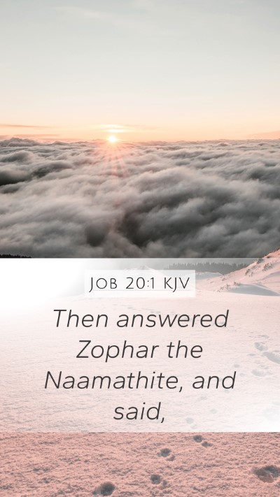 Job 20:1 KJV Bible Verse Image