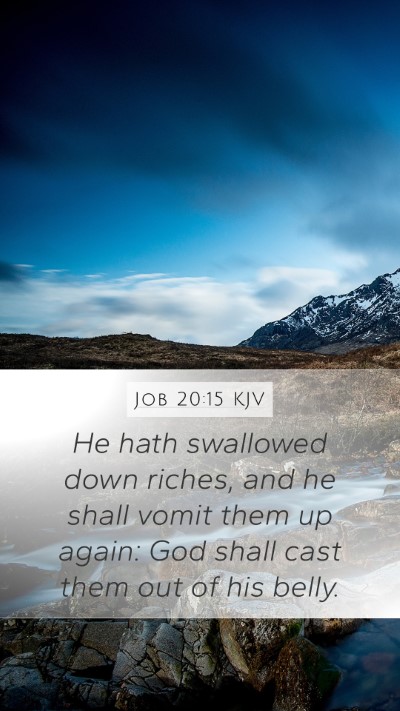 Job 20:15 KJV Bible Verse Image