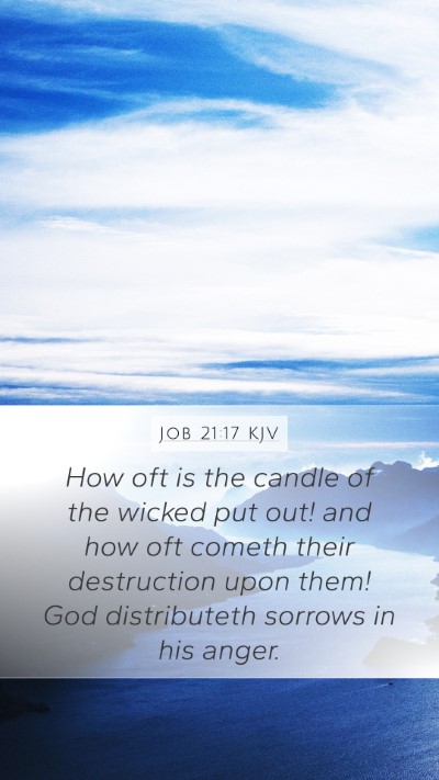 Job 21:17 KJV Bible Verse Image