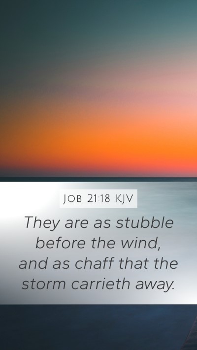 Job 21:18 KJV Bible Verse Image