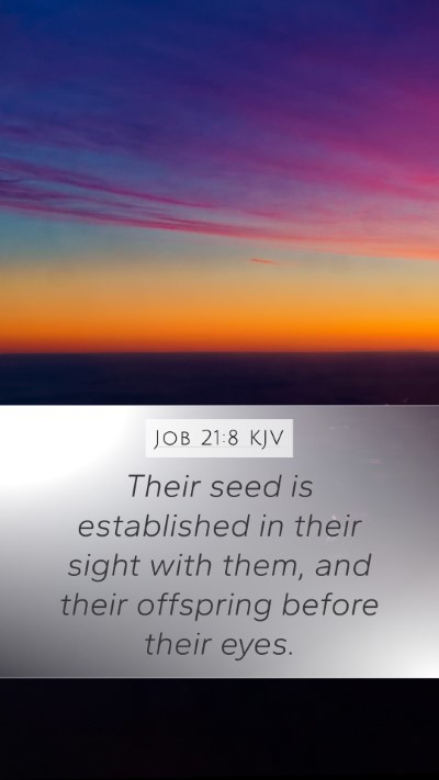 Job 21:8 KJV Bible Verse Image