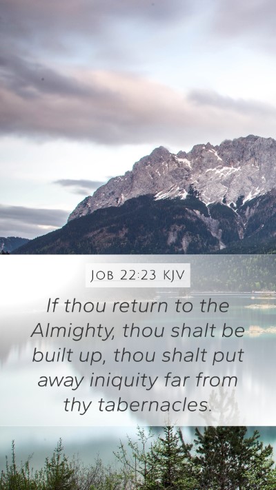 Job 22:23 KJV Bible Verse Image