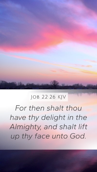 Job 22:26 KJV Bible Verse Image