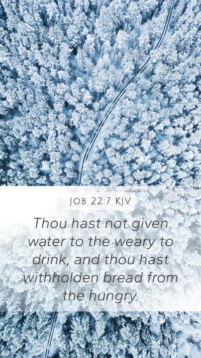 Job 22:7 KJV Bible Verse Image