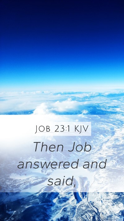 Job 23:1 KJV Mobile Phone Wallpaper - Then Job answered and - Mobile Bible Verse Wallpaper