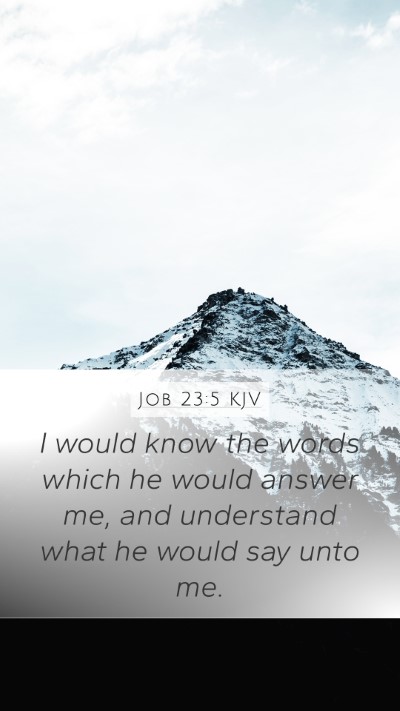 Job 23:5 KJV Bible Verse Image