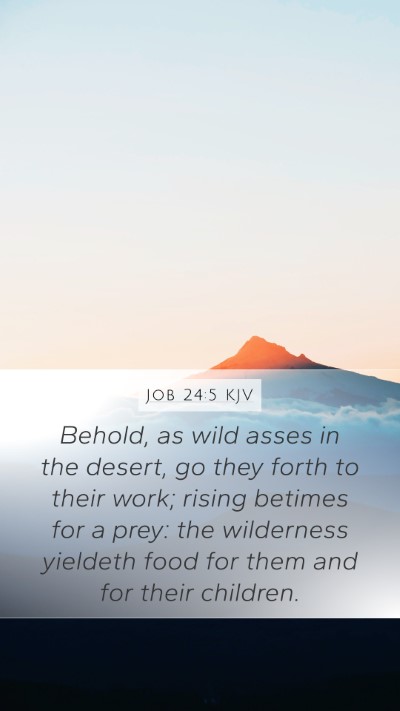 Job 24:5 KJV Bible Verse Image