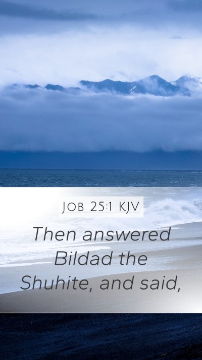 Job 25:1 KJV Mobile Phone Wallpaper - Then answered Bildad the Shuhite, and - Mobile Bible Verse Wallpaper