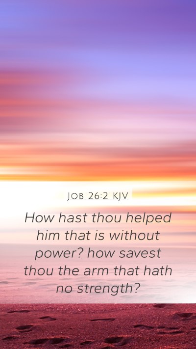 Job 26:2 KJV Bible Verse Image