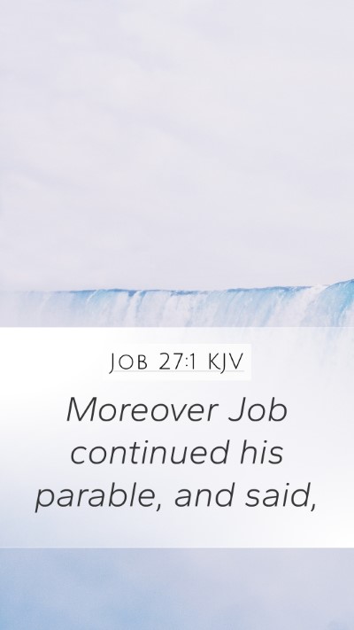 Job 27:1 KJV Bible Verse Image