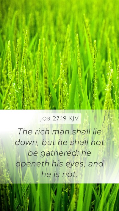 Job 27:19 KJV Bible Verse Image
