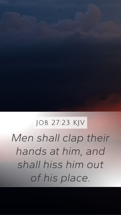 Job 27:23 KJV Bible Verse Image