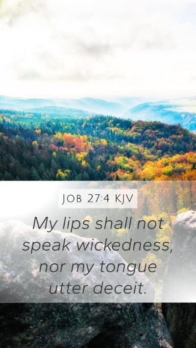 Job 27:4 KJV Bible Verse Image