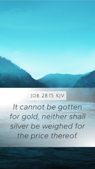 Job 28:15 KJV Bible Verse Image