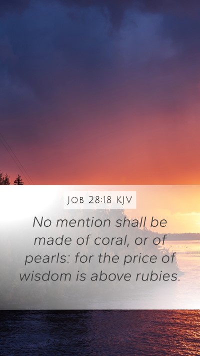 Job 28:18 KJV Bible Verse Image