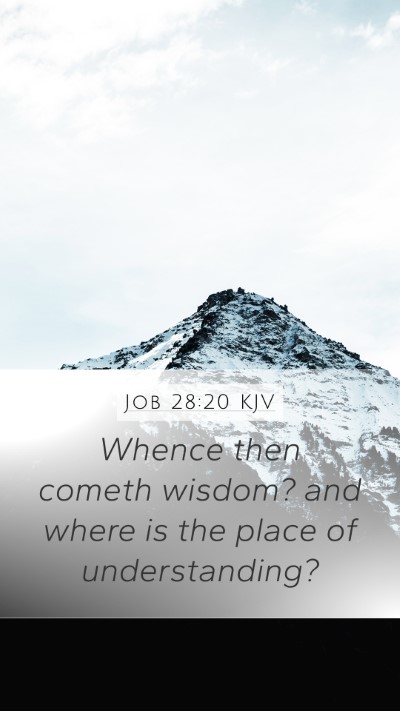 Job 28:20 KJV Bible Verse Image