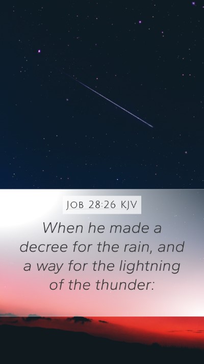 Job 28:26 KJV Bible Verse Image