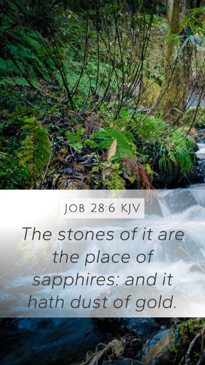 Job 28:6 KJV Bible Verse Image