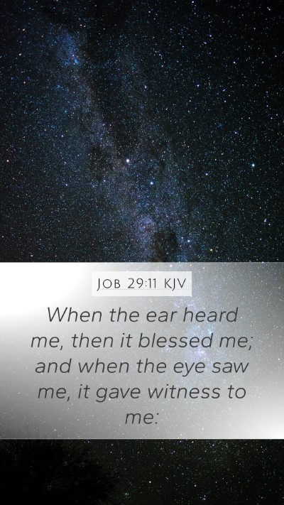 Job 29:11 KJV Bible Verse Image
